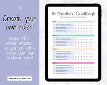 Load image into Gallery viewer, EDITABLE 75 MEDIUM Challenge Tracker | 75medium Printable Challenge, Fitness & Health Planner | Medium
