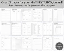 Load image into Gallery viewer, Manifestation & Affirmation Journal | Law of Attraction, Vision Board & Mindfulness Printables | Mono
