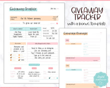 Load image into Gallery viewer, Social Media Giveaway Printable Template | Small Business Flyer | Influencer Marketing Content | Colorful Sky