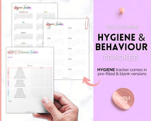 Load image into Gallery viewer, ADHD Symptom Tracker, Behavior & Hygiene Tracker BUNDLE | Pastel Rainbow
