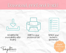 Load image into Gallery viewer, Social Media Giveaway Printable Template | Small Business Flyer | Influencer Marketing Content | Colorful Sky