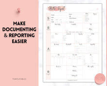 Load image into Gallery viewer, SBAR Nurse Brain Report Sheet | ICU Nurse Report, RN Nursing, New Grad, Patient Assessment, Printable Template | Pink Watercolor