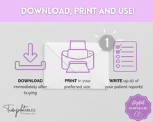Load image into Gallery viewer, 4 Patient Nurse Report Sheet to Organize your Shifts | Nurse Brain Sheet, ICU Nurse Report Patient Assessment Template | Purple