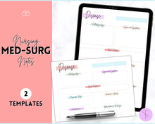 Load image into Gallery viewer, Disease Template, Nursing Patho Pathophysiology Study Guide for Students, Med Surg Brain Sheet, Disease Overview Printable | Pastel Rainbow