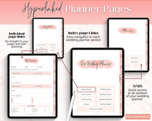 Load image into Gallery viewer, Digital Ultimate Wedding Planner for iPad | GoodNotes Wedding Checklist, Wedding Schedule, Bridal Binder, Wedding Budget & Itinerary | Pink Watercolor