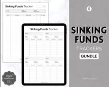 Load image into Gallery viewer, Sinking Funds Tracker BUNDLE | Printable Savings, Budget & Finance Trackers | Mono