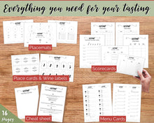 Load image into Gallery viewer, Wine Tasting Kit for Wine Nights, Bachelorette Party, Bridal Shower, Galentine's & Blind Tasting
