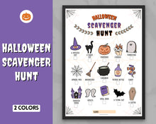 Load image into Gallery viewer, Kids Halloween Scavenger Hunt Printable Party Game | Halloween Treasure Hunt, Trick or Treat Alternative Activites