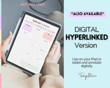 Load image into Gallery viewer, Work Planner & Work Day Organizer | Editable Daily Planner, Work From Home To Do List Printable & Digital Schedule | Pastel Rainbow