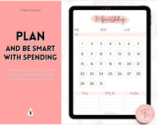 Load image into Gallery viewer, No Spend Challenge BUNDLE | Printable 30 day, 60 day, 90 day Savings Challenge & Monthly Spending Tracker | Pink Watercolor