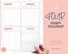 Load image into Gallery viewer, Sinking Funds Tracker BUNDLE | Printable Savings, Budget & Finance Trackers | Pink Watercolor
