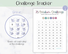 Load image into Gallery viewer, EDITABLE 75 MEDIUM Challenge Tracker | 75medium Printable Challenge, Fitness & Health Planner | Medium