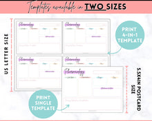 Load image into Gallery viewer, Drug Card Template, Nursing Pharmacology Printable Notes, Nursing School Student Study Guide | Pastel Rainbow