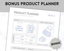Load image into Gallery viewer, Packaging Planner Template Printable | Digital Small Business Product Planner | Mono