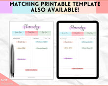 Load image into Gallery viewer, Drug Card Template, Nursing Pharmacology Printable Notes, Nursing School Student Study Guide | Pastel Rainbow