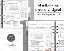 Load image into Gallery viewer, Manifestation & Affirmation Journal | Law of Attraction, Vision Board & Mindfulness Printables | Mono