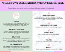 Load image into Gallery viewer, ADHD Daily Planner for Adults - Made for Neurodivergent Brains | Pastel