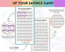 Load image into Gallery viewer, Mini Savings Challenge Printable BUNDLE | 12 Saving Trackers, Cash Envelope, A6 Saving Challenges | Leopard