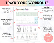 Load image into Gallery viewer, Workout Tracker BUNDLE | Fitness, Exercise & Weight loss Planner | Pastel Rainbow