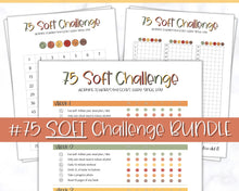Load image into Gallery viewer, EDITABLE 75 SOFT Challenge Tracker | 75soft Printable Challenge, Fitness & Health Planner | Fall