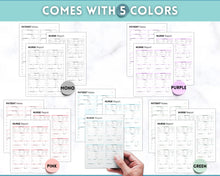 Load image into Gallery viewer, 4 Patient Nurse Report Sheet to Organize your Shifts | Nurse Brain Sheet, ICU Nurse Report Patient Assessment Template | Blue