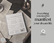 Load image into Gallery viewer, Manifestation & Affirmation Journal | Law of Attraction, Vision Board & Mindfulness Printables | Mono