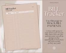 Load image into Gallery viewer, Savings Tracker BUNDLE | Income, Expenses, Savings & Bill Tracker Printables, Personal Finance Planner Binder | Lux