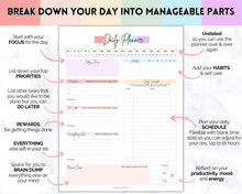 Load image into Gallery viewer, ADHD Daily Planner for Adults - Made for Neurodivergent Brains | Pastel