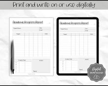 Load image into Gallery viewer, Homeschool Report Card | Printable Student Academic Progress Report Template | Mono