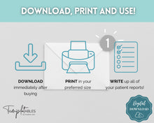 Load image into Gallery viewer, 4 Patient Nurse Report Sheet to Organize your Shifts | Nurse Brain Sheet, ICU Nurse Report Patient Assessment Template | Blue