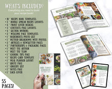 Load image into Gallery viewer, Recipe Cookbook Template | Editable Canva Digital eBook | Farmhouse Green