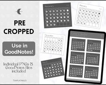 Load image into Gallery viewer, Digital 2023 Lunar Calendar Stickers | Moon Calendar Sticky Notes, 2023 Moon Phase Digital Stickers