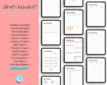 Load image into Gallery viewer, Biweekly Paycheck Budget Planner | DIGITAL GoodNotes Budget by Paycheck Planner | Zero Based Finance | Colorful Sky