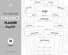 Load image into Gallery viewer, Finance Planner BUNDLE | Printable Budget Planner Templates & Spending, Expenses & Savings Trackers | Swash
