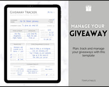 Load image into Gallery viewer, Social Media Giveaway Printable Template | Small Business Flyer | Influencer Marketing Content | Mono