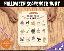 Load image into Gallery viewer, Kids Halloween Scavenger Hunt Printable Party Game | Halloween Treasure Hunt, Trick or Treat Alternative Activites
