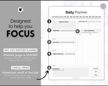 Load image into Gallery viewer, ADHD Daily Planner for Adults - Made for Neurodivergent Brains | Mono