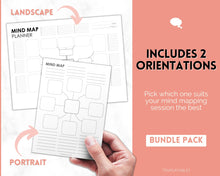 Load image into Gallery viewer, Mind Map Printable Templates | Brain Dump & Brainstorm Study Guide Templates