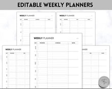 Load image into Gallery viewer, EDITABLE Weekly Planner 1 Page Templates | 2023 Weekly Schedule, To Do List Printable & Habit Tracker templates | Mono Style 2