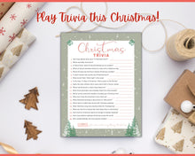 Load image into Gallery viewer, Christmas TRIVIA Game | Holiday Xmas Party Game Printables for the Family | Green