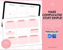 Load image into Gallery viewer, EDITABLE Nursing Concept Map Template | Nursing School Notes, Study Guide & Student Nurse Pharmacology & Med Surg Planner | Pink & Mono