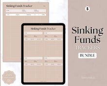 Load image into Gallery viewer, Sinking Funds Tracker BUNDLE | Printable Savings, Budget & Finance Trackers | Lux