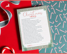 Load image into Gallery viewer, Christmas TRIVIA Game | Holiday Xmas Party Game Printables for the Family | Green