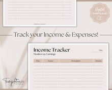 Load image into Gallery viewer, Savings Tracker BUNDLE | Income, Expenses, Savings & Bill Tracker Printables, Personal Finance Planner Binder | Lux