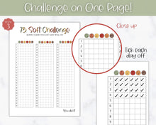 Load image into Gallery viewer, EDITABLE 75 SOFT Challenge Tracker | 75soft Printable Challenge, Fitness & Health Planner | Fall