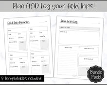 Load image into Gallery viewer, Field Trip Planner BUNDLE - Printable Field Trip Log | Classroom & Field Trip Journal | Mono