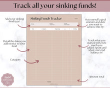 Load image into Gallery viewer, Sinking Funds Tracker BUNDLE | Printable Savings, Budget & Finance Trackers | Lux