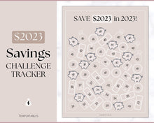 Load image into Gallery viewer, Save 2023 in 2023 Savings Tracker | 2k Savings Challenge Printable | Lux
