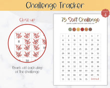 Load image into Gallery viewer, EDITABLE 75 SOFT Challenge Tracker | 75soft Printable Challenge, Fitness & Health Planner | Fall