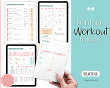 Load image into Gallery viewer, Workout Tracker BUNDLE | Fitness, Exercise & Weight loss Planner | Colorful Sky